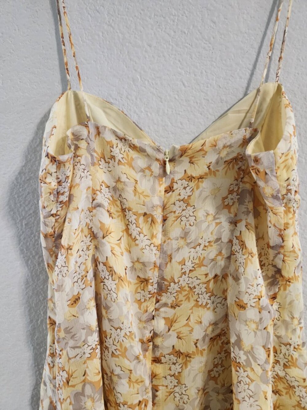 Sabo Skirt Reece Cami Dress Women’s Medium Yellow floral print mini dress NWT - Picture 8 of 8